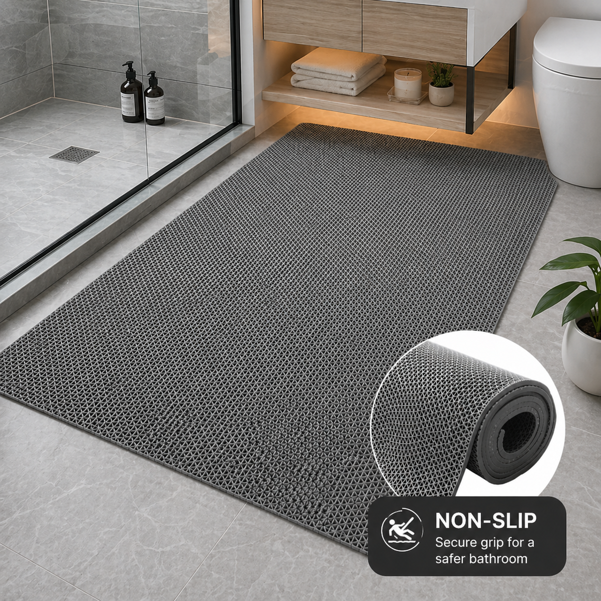 Non-Slip Drainage PVC Mat