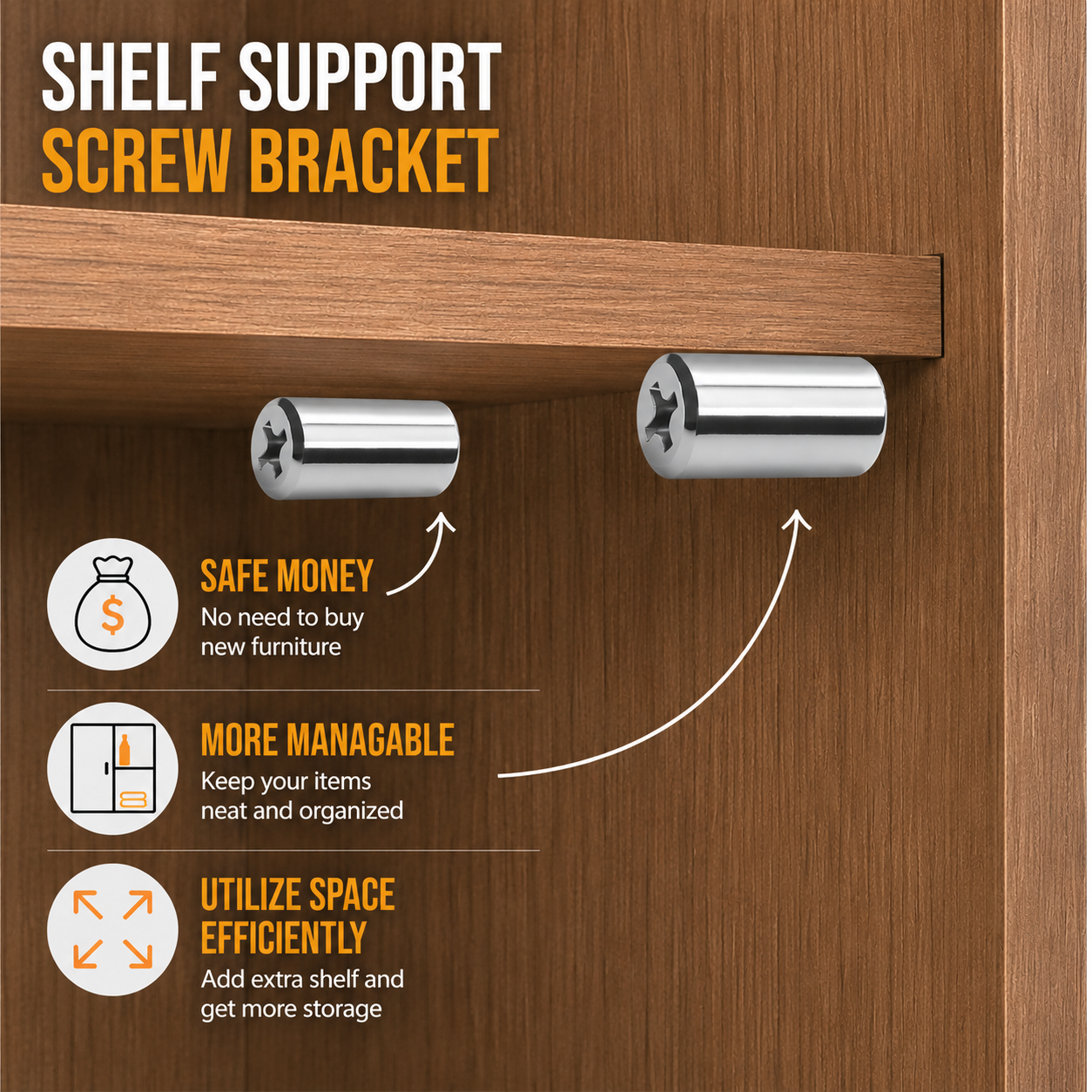 Shelf Support Screw Bracket