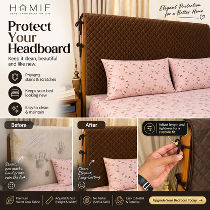 Bed Headboard Quilted Cover