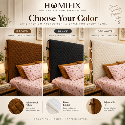 Bed Headboard Quilted Cover