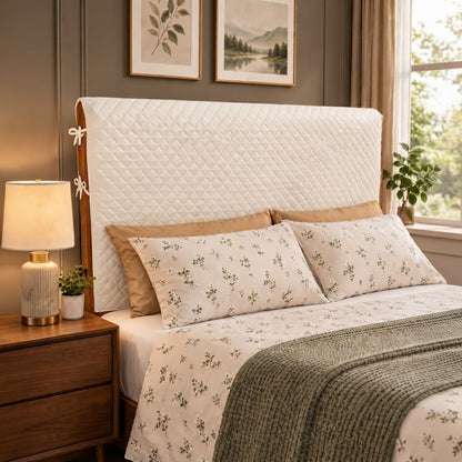Bed Headboard Quilted Cover