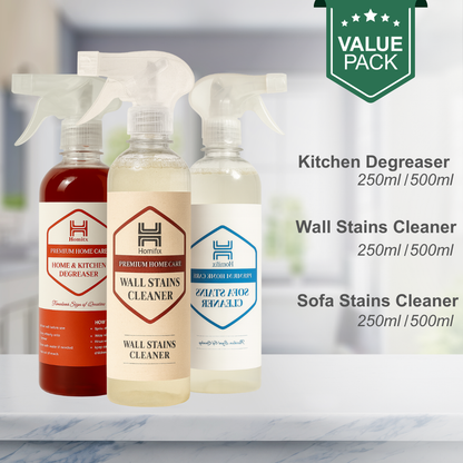 Value Pack Of 3 | Matte Finish Wall Cleaner + Degreaser + Sofa Cleaner