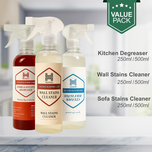Value Pack Of 3 | Matte Finish Wall Cleaner + Degreaser + Sofa Cleaner