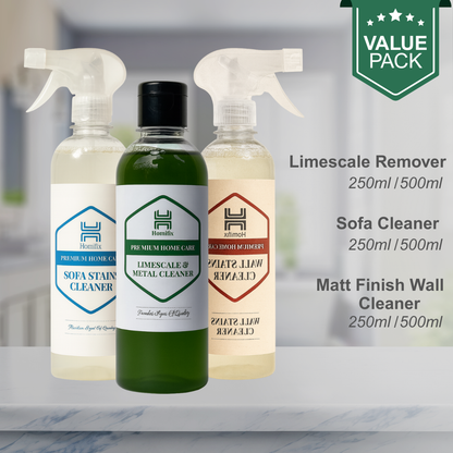 Value Pack Of 3 | Limescale Remover + Matt Finish Wall Cleaner + Sofa Cleaner
