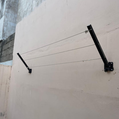 Foldable Cloth Hanger - Pair of 2 | Screws Included | Without Rope | 3 Rows | Free Shipping