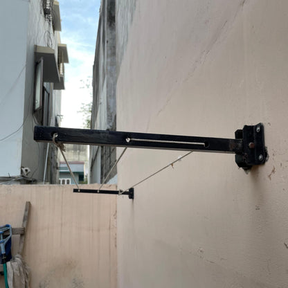 Foldable Cloth Hanger - Pair of 2 | Screws Included | Without Rope | 3 Rows | Free Shipping