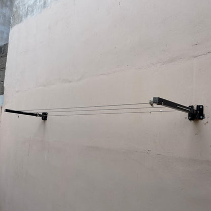 Foldable Cloth Hanger - Pair of 2 | Screws Included | Without Rope | 3 Rows | Free Shipping