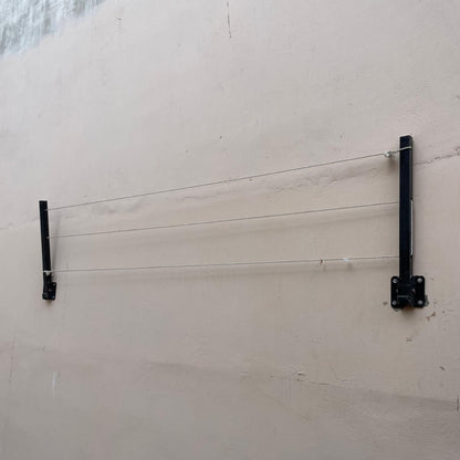 Foldable Cloth Hanger - Pair of 2 | Screws Included | Without Rope | 3 Rows | Free Shipping