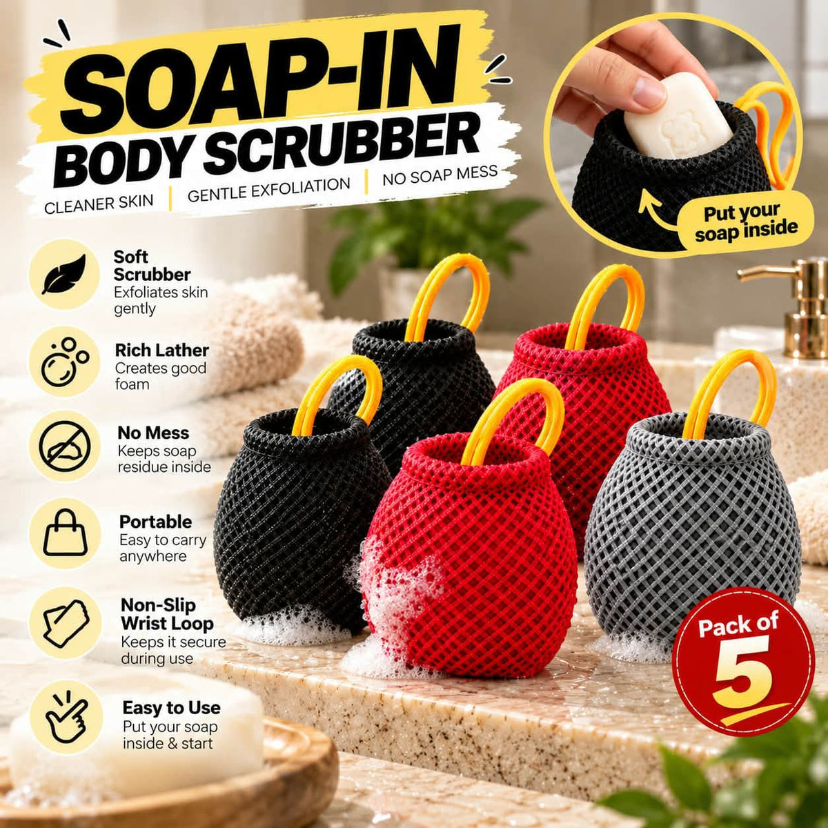 Soap-In Body Scrubber | Random Colors